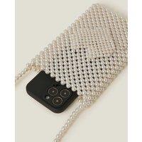 Pearl Beaded Heart Bridal Phone Bag