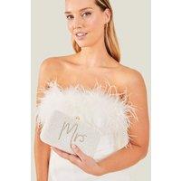 Beaded Mrs Embroidery Bridal Clutch Bag