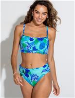 Free Spirit Floral Wired Bandeau Bikini Top (C-G)
