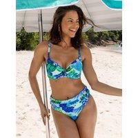 Free Spirit Floral Wired Plunge Bikini Top (B-G)