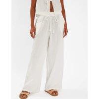 ACCESSORIZE Pure Cotton Beach Trousers White