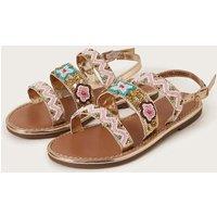 Kids Metallic Embellished Sandals (7 Small - 4 Large)