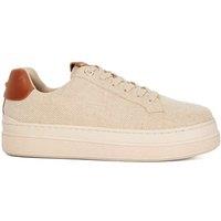 Canvas Lace-Up Flatform Trainers