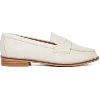 Dune London Wide Fit Leather Loafers Ecru