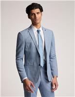 Slim Fit Linen Rich Jacket