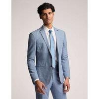 Slim Fit Linen Rich Jacket