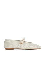 Leather Woven Buckle Mary Jane Ballet Pump