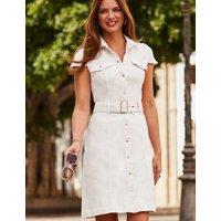 Cotton Rich Denim Belted Shirt Dress