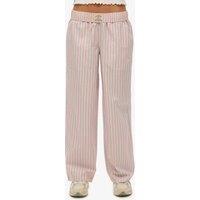 Superdry & Co Pure Cotton Striped Elasticated Waist Trousers Pink Mix
