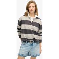 Pure Cotton Striped Oversized Rugby Top