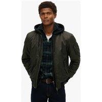 Twill Hooded Bomber Jacket