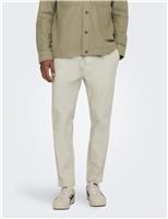 ONLY & SONS Regular Fit Lightweight Trousers Stone
