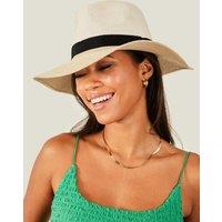 Tortoiseshell Ring Wide Brim Fedora Hat