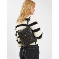 Faux Leather Quilted Backpack