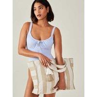 Cotton Rich Striped Tote Bag