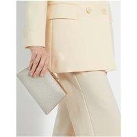 Metallic Embellished Angled Frame Clutch