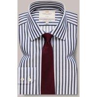 Hawes & Curtis Slim Fit Pure Cotton Striped Shirt Navy Mix