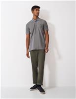Crew Clothing Pure Cotton Pique Polo Shirt Dark Grey