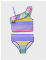 Asymmetric Striped Tankini (3-12 Yrs)