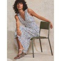 Ditsy Floral V-Neck Midi Tea Dress