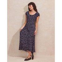Floral Tie Detail Midaxi Tea Dress