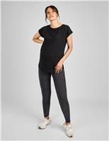 JoJo Maman Bb Maternity Cotton Rich Over Bump Leggings Charcoal