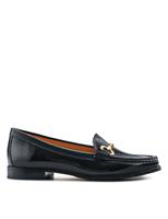 Wide Fit Leather Patent Flat Loafers