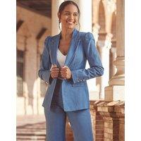 Denim Double Breasted Blazer