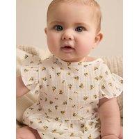 Pure Cotton Floral Romper (0-24 Mths)