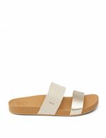 REEF Cushion Vista Metallic Flat Sliders White Mix