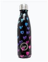 Kids Scribble Heart Print Water Bottle