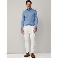 Cotton Rich Half Zip Sweatshirt with Silk