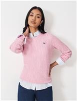 Cotton Rich Cable Knit Jumper