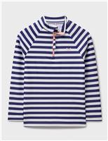 Crew Clothing Striped Long Sleeve Rash Vest (3-12 Yrs) Navy Mix