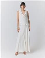 Satin Maxi Slip Skirt