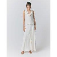 Ghost Satin Maxi Slip Skirt Ivory