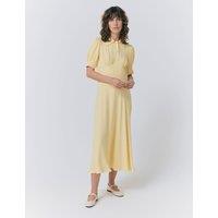 Satin Collared Midi Tea Dress