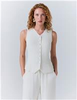 Crepe Single Breasted Waistcoat