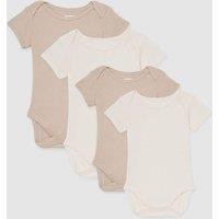 4pk Cotton Blend Bodysuits Gift Set (0-12 Mths)