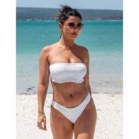 Pour Moi Free Spirit Frill Waist Bikini Bottoms White