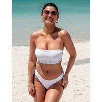 Pour Moi Free Spirit Floral Wired Bandeau Bikini Top (C-G) White