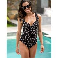 Pour Moi Rosa Cove Polka Dot Wired V-Neck Swimsuit C-G Black Mix