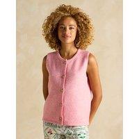 Textured Button Through Knitted Vest