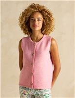 Textured Button Through Knitted Vest