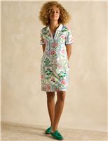 Pure Cotton Floral Tile Print T-Shirt Dress