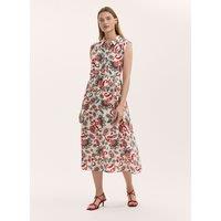 Finery London Floral Midi Shirt Dress Ivory Mix