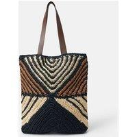 Raffia Aztec Shoulder Bag