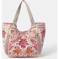Pure Cotton Embroidered Embellished Tote Bag