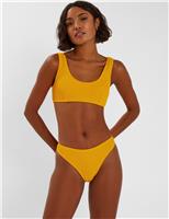 Crinkle High Leg Bikini Bottoms