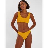 Crinkle High Leg Bikini Bottoms